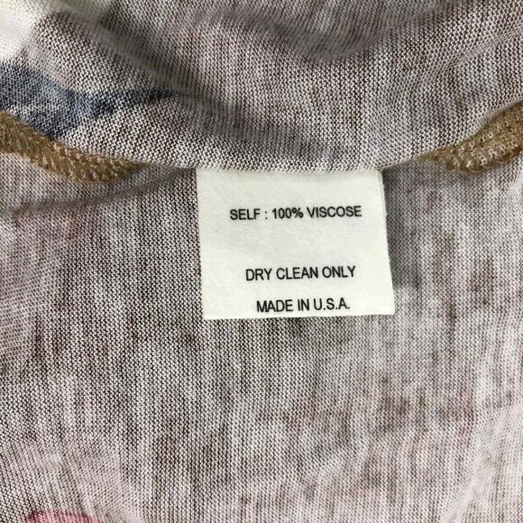 Vintage Womens Dress Size Small Tulip Print Boho Brown Bell Sleeve Open Back - Picture 8 of 10